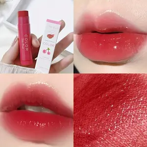 Cherry Color Lip Balm, Moisturizing and Anti-Crack, Lightweight Texture, Plant-Based Squalane, Suitable for All Skin Types, Adult Lip Care