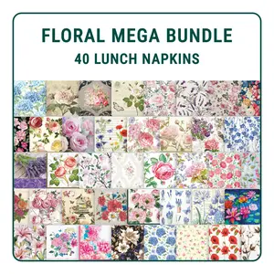 Mega FLORAL Napkin Bundle - Lunch