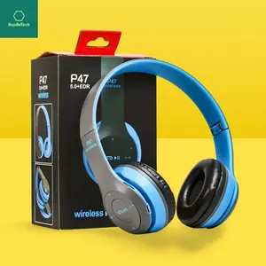 【BopBeTech】US-STOCK Wireless Bluetooth Over-Ear Headphones - Lightweight, Compact & Stylish Design, High-Fidelity Sound P47 for Universal Cell Phone And Bluetooth Device Audio Charging