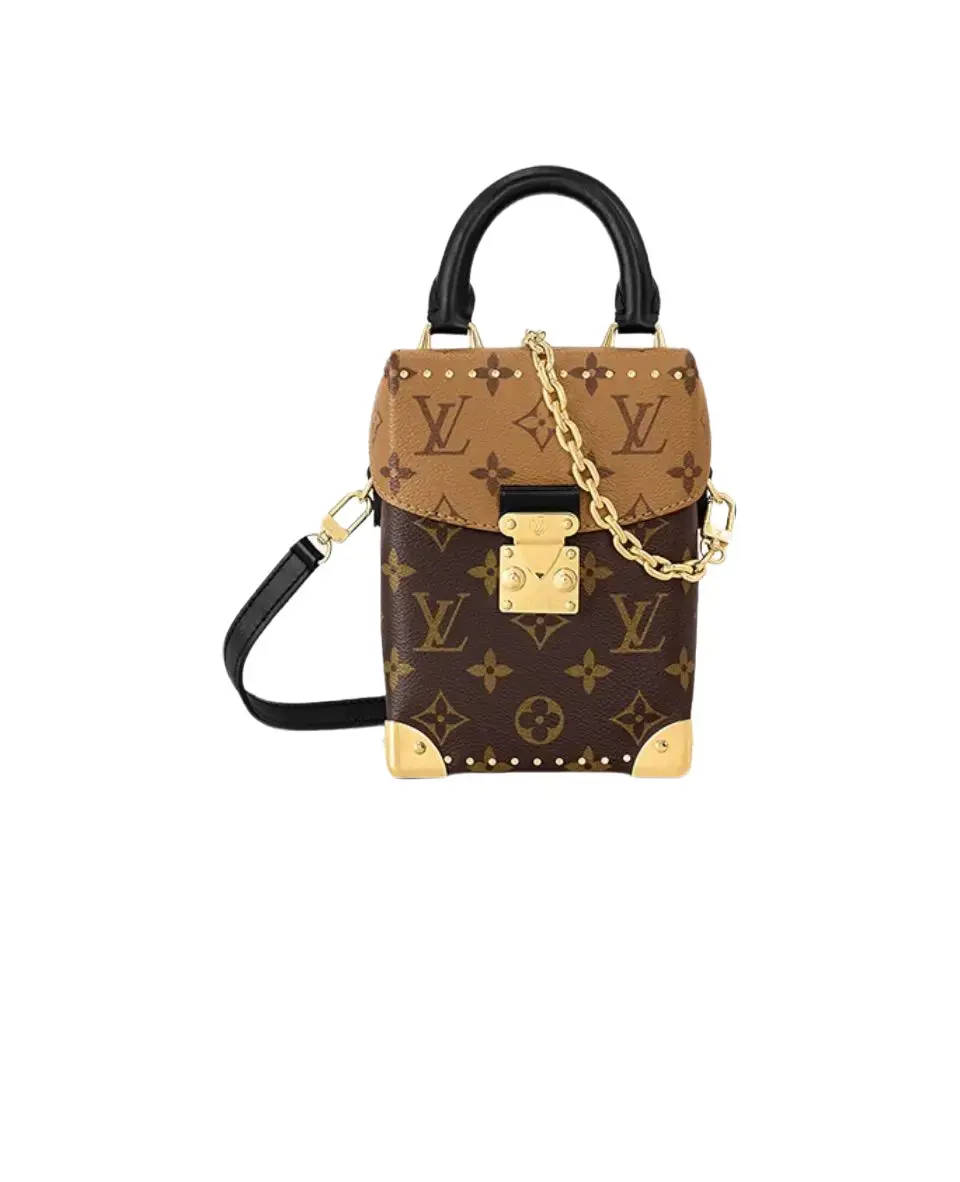 Pre-owned Louis Vuitton Preowned Vertical Trunk Mini Studded Top Handle Bag