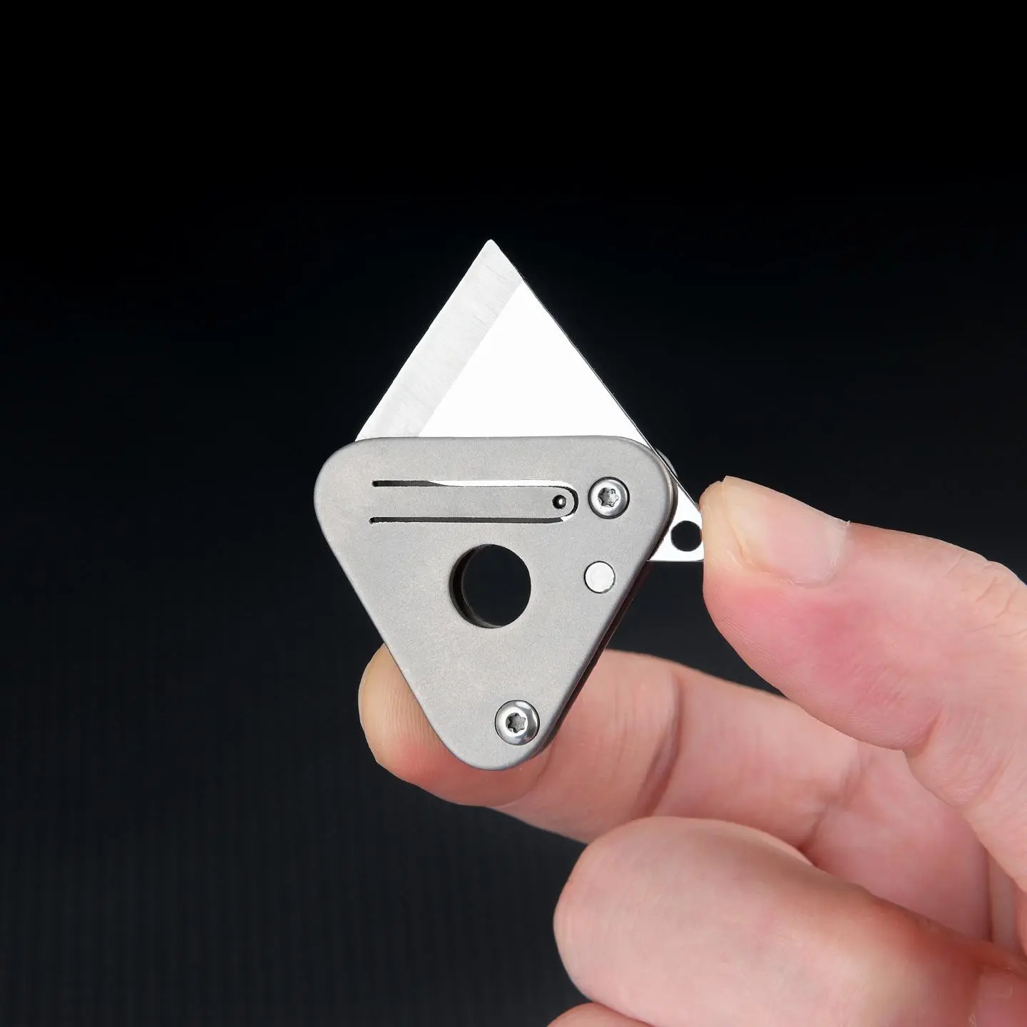 Mini Titanium Alloy Triangle Knife Keychain, Sharp Portable Opener, Compact Edc Tool, Versatile Tool, Ideal for Daily Carry, Outdoor Camping Fishing, outdoor survival tools, Perfect Gift