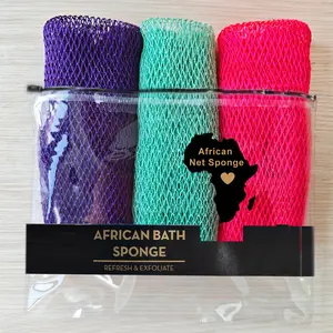 3 PCS Authentic African Exfoliating Net Bath Sponge
