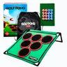 Golf Pong Game Set for Unisex Adults - 1x Board (No Club), Indoor/Outdoor Use, 16 Velcro Balls, Pongball, Putting Mat, Carrying Case, Custom Targets, Portable, Ideal for Birthdays, Holidays, Gifts for Him