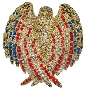 Heidi Daus® "Freedom Wings" Crystal Patriotic Eagle Pin
