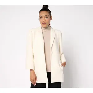 Dennis Basso Textured Boucle Knit Blazer