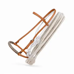 Tan Cowboy Pencil Bosal Hackamore Breaking Training USA Made