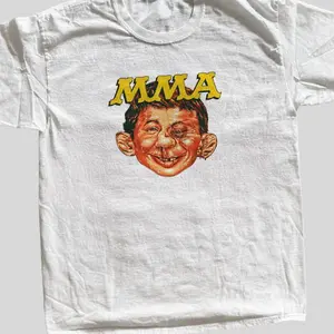 Mad Mma Magazine T-Shirt, Vintage White Graphic Tee