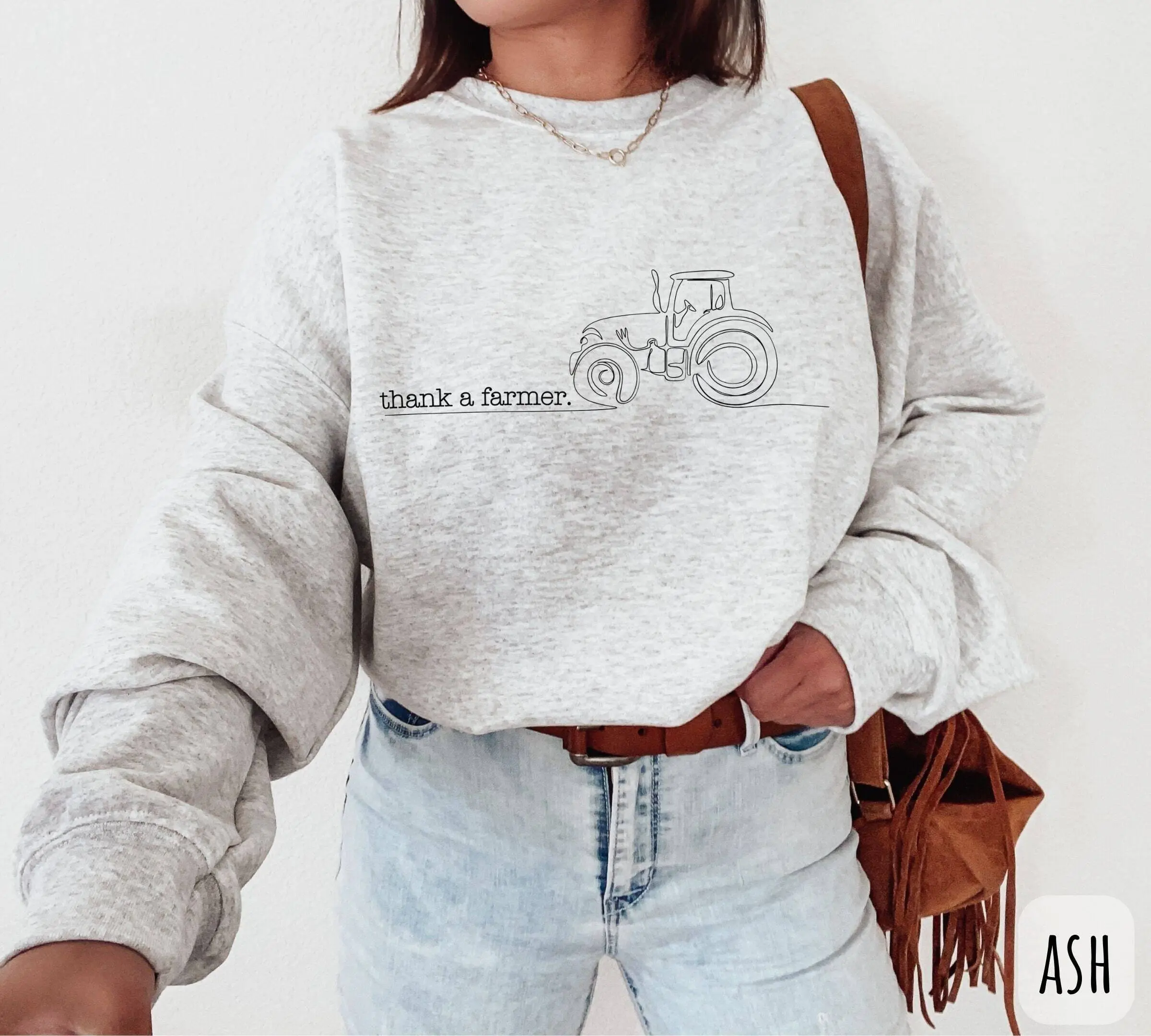 Thank a Farmer Sweatshirt or T-Shirt  | Farm shirt | Support Local Farms T-SHIRT | Farming Sweater Gift Crewneck Unisex