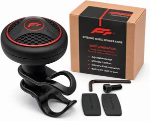 V2 Steering Wheel Spinner Knob – Adjustable Clamp Fit with Reinforced Hex Bolt Lock and Smooth 360 °   Metal Ball Bearing Control for Cars, Trucks & SUVs