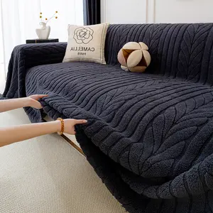 Pet-Friendly Anti-Slip Sofa Cushion Cover, Minimalist Modern Home Decor, Reusable Soft Sofa Protector, Winter All-Purpose Cover