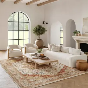 Nourison Petra Indoor Rug - Vintage Medallion Design, Antique-Inspired, Classic, Decorative, Durable, Ethnic Area Rug, Antique-Inspired Area Rugs, Classic Area Rugs