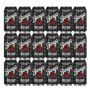 Zero Sugar Root Beer with bite Barqs 12oz Cans