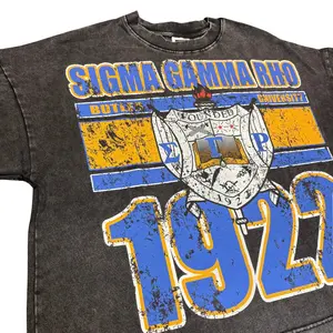 Sigma Gamma Rho Oversized Acid Wash Box Tee
