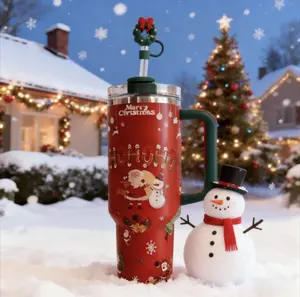 Stan Christmas 40oz Insulated Tumbler – Stainless Steel Vacuum Design With Leakproof 3-Way Lid | 12H Cold/7H Hot, Car Compatible & Ergonomic Handle – Festive Essential For Daily, Travel & Outdoor Fun Drinkware Flasks Portable Bottled Mug Water Bottles