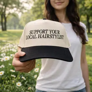 Support Your Local Hairstylist Embroidered Baseball Hat, Hairdresser Cap, Hats For Hairstylist
