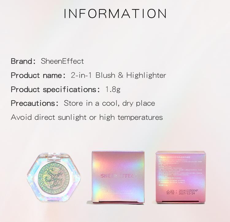 SHEENEFFECT Multichrome Eyeshadow Color-Shifting Gradient Trichrome Sheen Magical Radiant Makeup Cosmetic