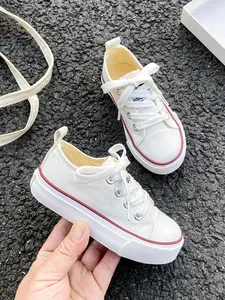 Opoee Kids Canvas Shoes, Spring & Fall Korean Style, Unisex Low Top Casual Sports Sneakers, Classic Multifunctional Skateboard Shoes
