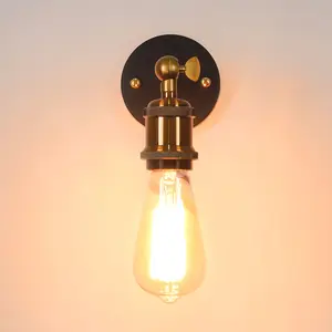 Vintage Industrial Wall Lamp, Shade, No Bulb, Wall Wiring Design, Indoor Decorative Light, Suitable for Restaurant Hall Bar Corridor Home Decor