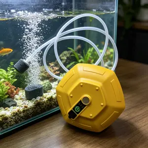 Magnetic Charging Live Bait Aerator - IPX7 Sealed & Waterproof, 3-Speed Floating Air Pump, 14H Lightweight for Fishing, Transport & Outages