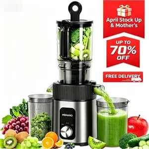 【SummerVibes】Quiet and powerful 200W stainless steel fruit and vegetable juicer