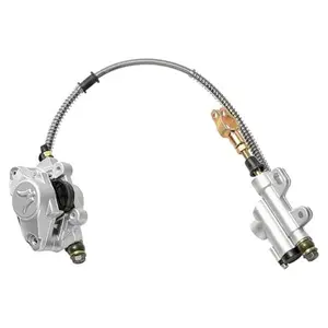 650mm (25.6 inch) Go Kart Rear Brake Caliper Master Cylinder Assembly Kit for ATV UTV Drift Trike Golf Cart Quad Buggy TaoTao Coolsport Kazuma Sunl Roketa AIM-EX Coolster 125cc 150cc 200cc 250cc