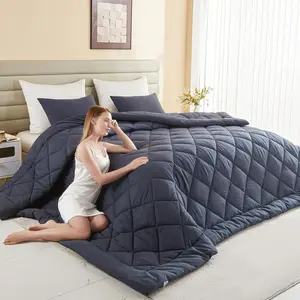 128x120   Comforter,   Size Comforter ,  Season Soft Lightweight Quilt Down Alternative Duvet Insert with 8 Corner Tabs(128x120, Grey)