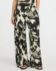 Express Printed High Waisted Relaxed Wide Leg Trouser