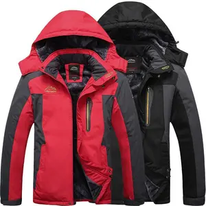 Men's Winter Coats Water Resistant Ski Snow Jacket Warm Fleece Jacket Parka Raincoats With Multi-Pockets FallFreshness Athletic Outerwear Outdoor Sportswear