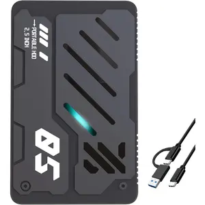 Ultra Slim Portable External Hard Drive USB 3.1 Type C HDD Storage for PC, Laptop, Mac, Xbox one, PS4, PS5 (500GB)