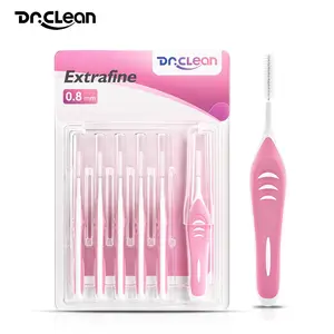 Dr.Clean Ultra-Tight Interdental Brush - Soft-Bristled Interproximal Brush Toothbrushes for Daily Oral Care Routine, Plaque Removal Solutions, Healthy Gums, Braces, 4 Packs of 6 (24 Total) Oral Care Tools Mini Disposable
