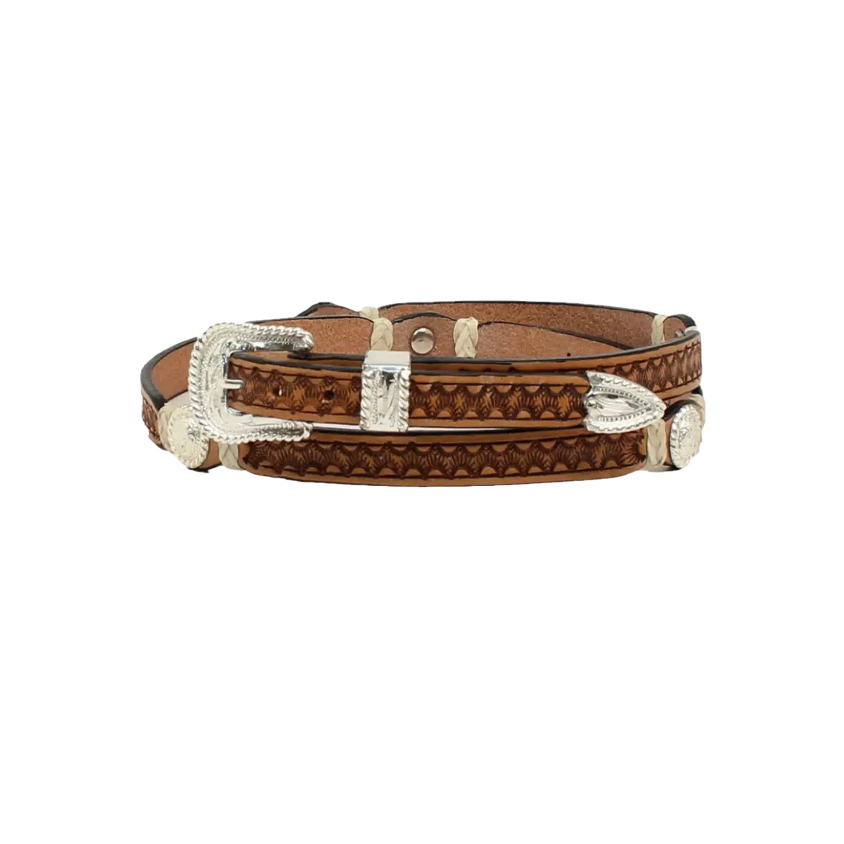 M&F Western Men's Rawhide Stamped Leather Hatband 0278648