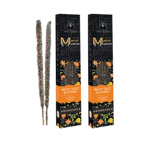 Magical Manifest: Abundance, White Sage & Myrrh Artisanal Incense Sticks Duo Pack Woody Scent Fragrance