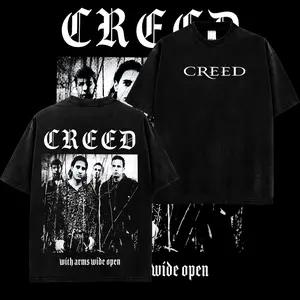[MetalStyle] Creed Band With Arms Wide Open Retro Unisex 100% Heavyweight Cotton T-Shirt – Creed Band 2026 Tour Merch, post-grunge Rock Band Heavyweight Cotton Shirt, Oversized Vintage Tee, Dark-Aesthetic Merch for Rock Fans