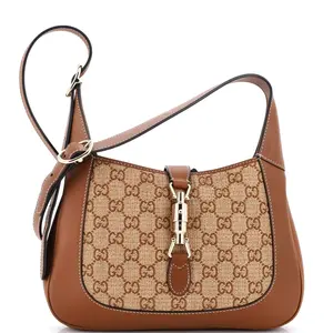 Pre-owned GUCCI Leather, Raffia Shoulder Bags Jackie 1961 Hobo GG Raffia Medium by Rebag