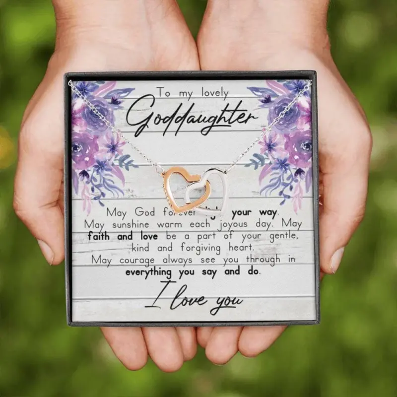 Goddaughter Necklace Gift From Godmother, Goddaughter Baptism Necklace