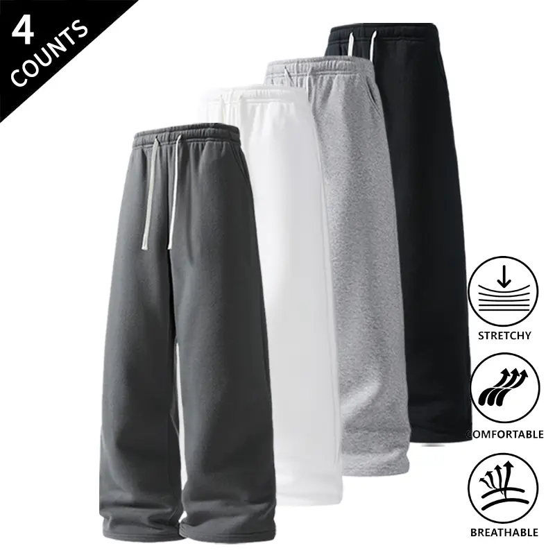 Dark gray + white + light gray + black