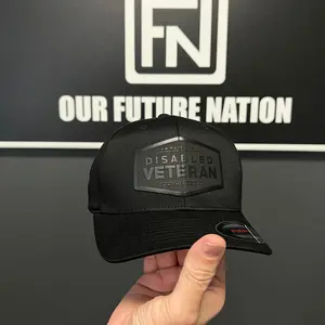 "DISABLED VETERAN" Hat With Laser Engraved Patch