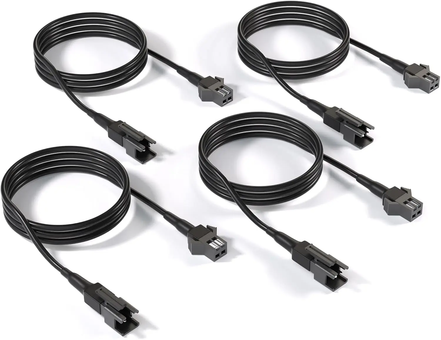 Pure White Rock Light Extension Wire 4 PCS, Extension Cable 47 Inch 2 Pin, 6000K White LED Rock Lights for Trucks UTV ATV RZR Golf Cart
