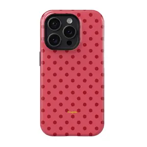 Fragola CUPCAKE Case for iPhone 17/16/15/14/13/12/11 Air/Plus/Pro/Pro Max – Classic Elegance, Red Caro-Inspired Design, Wireless Charging Compatible, Perfect Gift for Her & Lover