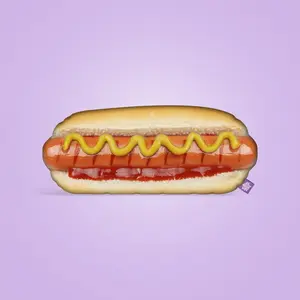 All About Vibe Hotdog Pillow - Custom Shape, Soft & Huggable, Vibrant Prints, Perfect for Any Space, Gift-Ready, Unique Design