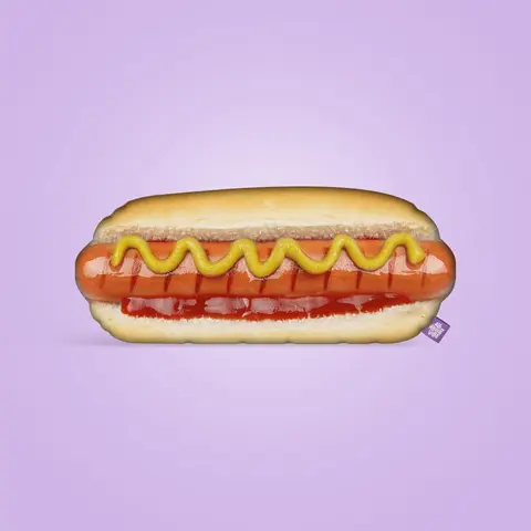 Hotdog Pillow | All About Vibe – Realistic 3D Hot Dog Throw Pillow for Couch & Bed Decor | Ultra-Soft Plush, Funny Foodie Gift, Made in USA