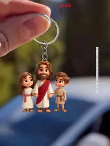 2D flat acrylic one piece keychain, keychain - acrylic personalized decoration, Easter design creative pendant, gifts for friends who like decoration, suitable for home and holiday decoration, perfect for birthday and party gifts, Trendy Cute Keychain