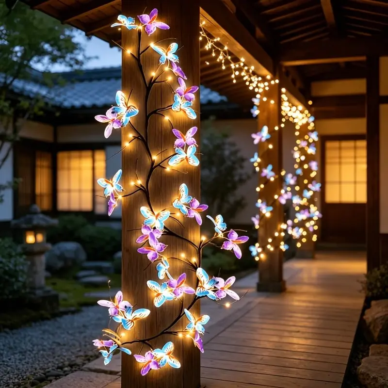 Butterfly Fairy Lights, Willow Branch LED Light with Butterfly Decorations, USB Powered Decorative Lamp, Aesthetic Bedroom Room Decor, Home Decoration Gift