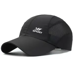 Quick-Dry Mesh Panel Baseball Cap | Unisex Lightweight "H SPORT" Activewear Hat - UV Protection, Adjustable Strap, Perfect for Running, Hiking & Fishing