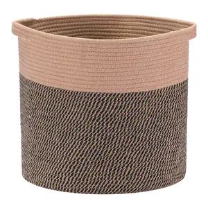 REGALWOVEN Woven Storage Bin with Hidden Handles, Shelf Closet Storage Basket for Clothes, Blankets, Organizer Bin for Living Room 15.7*15.7*13.8in
