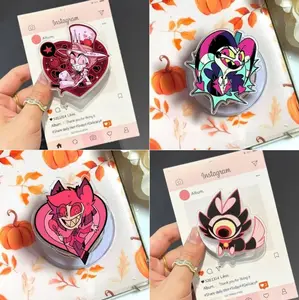 (4 Options) Hazzbin Hotel Lucifer Phone Grip MagSafe, Cartoon Inspired Phone Holder, Kawaii Anime Kindle Grip, Funny Cartoon Grip Holder, Gifts For Girls Boys