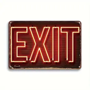 Exit Sign, Funny Plate, Vintage Plaque Decor, Retro Man Cave Plaque For Home, Bar, Pub Decor, 12X8 Inch Decor, Water-Proof, No Plug, No Electricity Needed