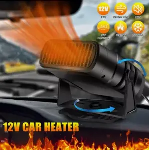 Portable Electric Car Heater For Vehicle - 12V 120W Heating Fan Heater For Defogger Defroster Demister - Plug In Calentones Para Carro Calentón Para Carro That Plugs Into Cigarette Lighter For Winter