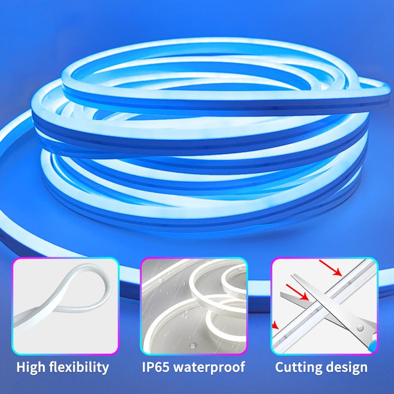 Neon Rope Lights,Flexible Led Rope Lights Control with App/Remote,Multiple Modes Rope Lights,IP65 Outdoor RGB Led Neon Lights Waterproof,Music Sync Gaming Led Neon Light Strip for Bedroom Decor