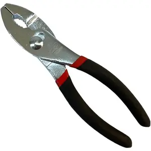 Tools Slip Joint Pliers 6" - Heavy Duty Carbon Steel with Rubber Grip Handle - Fine Grip Teeth in Front and Coarse Teeth in Back - Rust Resistant Finish